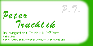 peter truchlik business card
